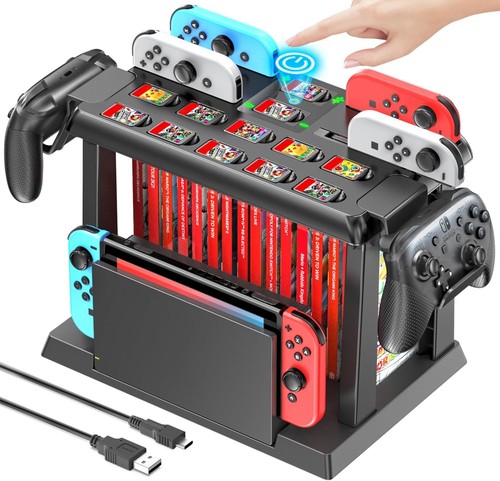 Switch games organizer station - games,